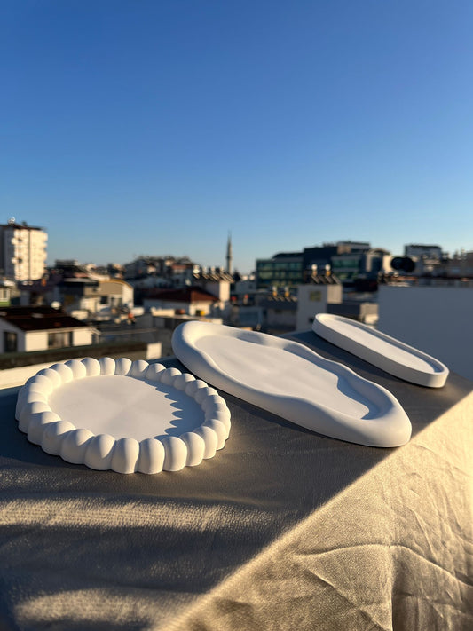 3'lü Dekoratif Tabak Seti